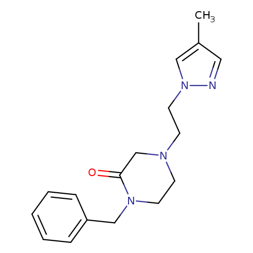 1-benzyl-4-[2-(4-methyl-1H-pyrazol-1-yl)ethyl]piperazin-2-one