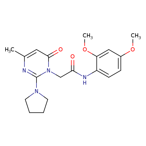 N-(2,4-dimethoxyphenyl)-2-[4-methyl-6-oxo-2-(pyrrolidin-1-yl)-1,6-dihydropyrimidin-1-yl]acetamide