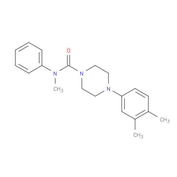 4-(3,4-dimethylphenyl)-N-methyl-N-phenylpiperazine-1-carboxamide