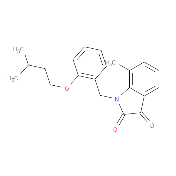 7-methyl-1-{[2-(3-methylbutoxy)phenyl]methyl}-2,3-dihydro-1H-indole-2,3-dione