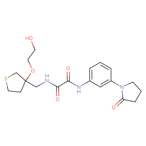 N-{[3-(2-hydroxyethoxy)thiolan-3-yl]methyl}-N'-[3-(2-oxopyrrolidin-1-yl)phenyl]ethanediamide