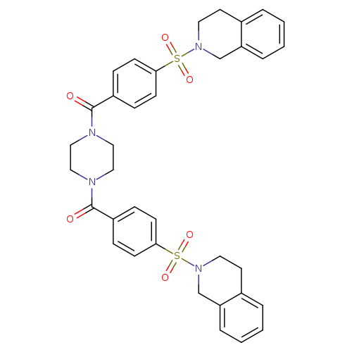 2-(4-{4-[4-(1,2,3,4-tetrahydroisoquinoline-2-sulfonyl)benzoyl]piperazine-1-carbonyl}benzenesulfonyl)-1,2,3,4-tetrahydroisoquinoline