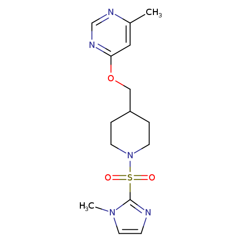 4-methyl-6-({1-[(1-methyl-1H-imidazol-2-yl)sulfonyl]piperidin-4-yl}methoxy)pyrimidine