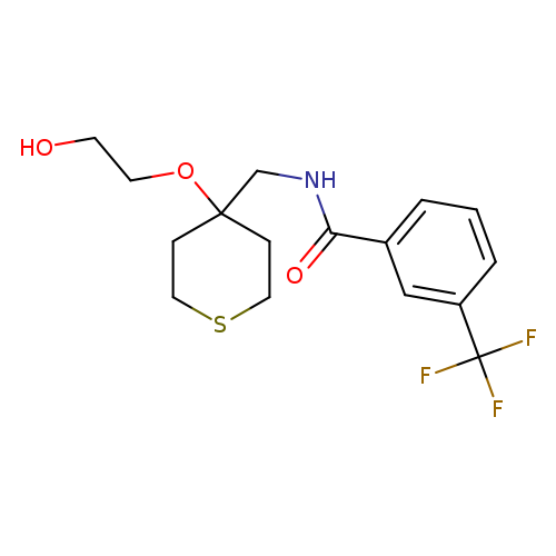 N-{[4-(2-hydroxyethoxy)thian-4-yl]methyl}-3-(trifluoromethyl)benzamide