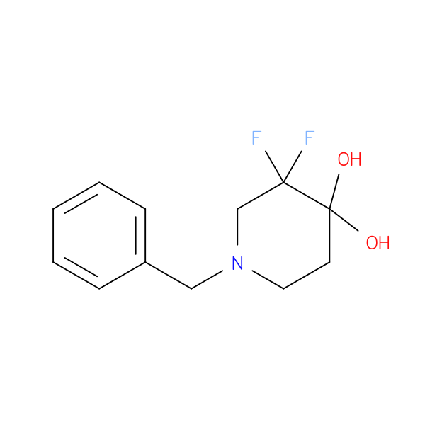 1-Benzyl-3,3-difluoropiperidine-4,4-diol