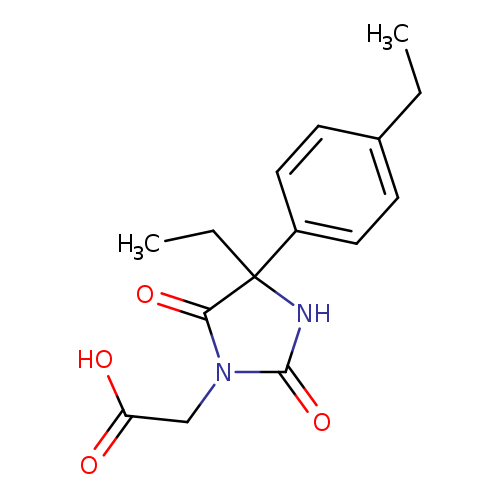 2-[4-ethyl-4-(4-ethylphenyl)-2,5-dioxoimidazolidin-1-yl]acetic acid