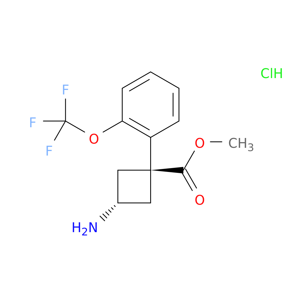 methyl (1r,3r)-3-amino-1-[2-(trifluoromethoxy)phenyl]cyclobutane-1-carboxylate hydrochloride