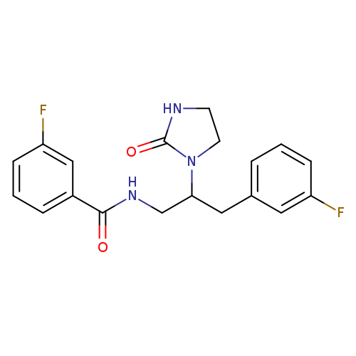 3-fluoro-N-[3-(3-fluorophenyl)-2-(2-oxoimidazolidin-1-yl)propyl]benzamide