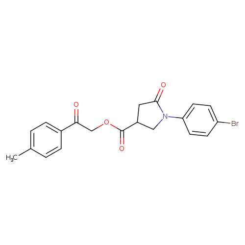2-(4-methylphenyl)-2-oxoethyl 1-(4-bromophenyl)-5-oxo-3-pyrrolidinecarboxylate