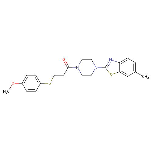 3-[(4-methoxyphenyl)sulfanyl]-1-[4-(6-methyl-1,3-benzothiazol-2-yl)piperazin-1-yl]propan-1-one