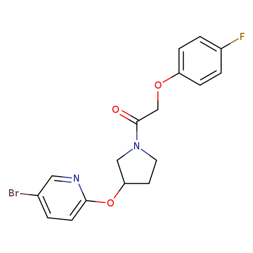 1-{3-[(5-bromopyridin-2-yl)oxy]pyrrolidin-1-yl}-2-(4-fluorophenoxy)ethan-1-one