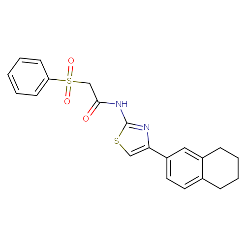 2-(benzenesulfonyl)-N-[4-(5,6,7,8-tetrahydronaphthalen-2-yl)-1,3-thiazol-2-yl]acetamide