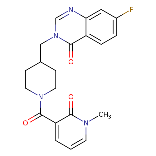 7-fluoro-3-{[1-(1-methyl-2-oxo-1,2-dihydropyridine-3-carbonyl)piperidin-4-yl]methyl}-3,4-dihydroquinazolin-4-one