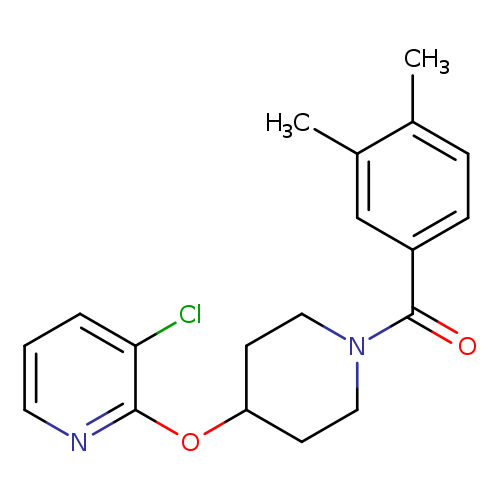 3-chloro-2-{[1-(3,4-dimethylbenzoyl)piperidin-4-yl]oxy}pyridine