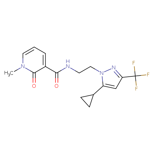 N-{2-[5-cyclopropyl-3-(trifluoromethyl)-1H-pyrazol-1-yl]ethyl}-1-methyl-2-oxo-1,2-dihydropyridine-3-carboxamide