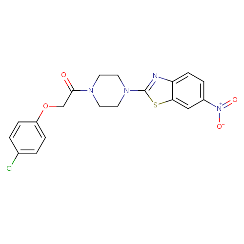 2-(4-chlorophenoxy)-1-[4-(6-nitro-1,3-benzothiazol-2-yl)piperazin-1-yl]ethan-1-one