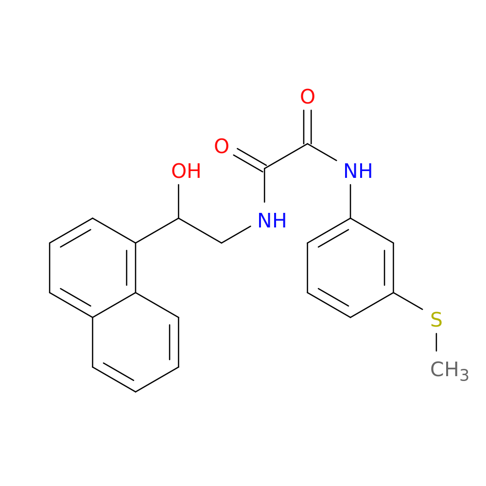 N-[2-hydroxy-2-(naphthalen-1-yl)ethyl]-N'-[3-(methylsulfanyl)phenyl]ethanediamide