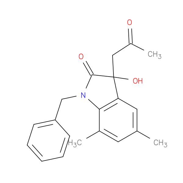 1-benzyl-3-hydroxy-5,7-dimethyl-3-(2-oxopropyl)-2,3-dihydro-1H-indol-2-one