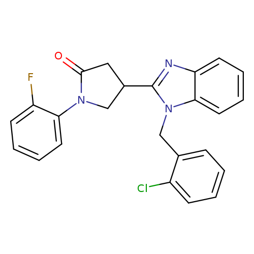 4-{1-[(2-chlorophenyl)methyl]-1H-1,3-benzodiazol-2-yl}-1-(2-fluorophenyl)pyrrolidin-2-one