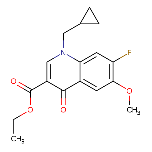 ethyl 1-(cyclopropylmethyl)-7-fluoro-6-methoxy-4-oxo-1,4-dihydroquinoline-3-carboxylate