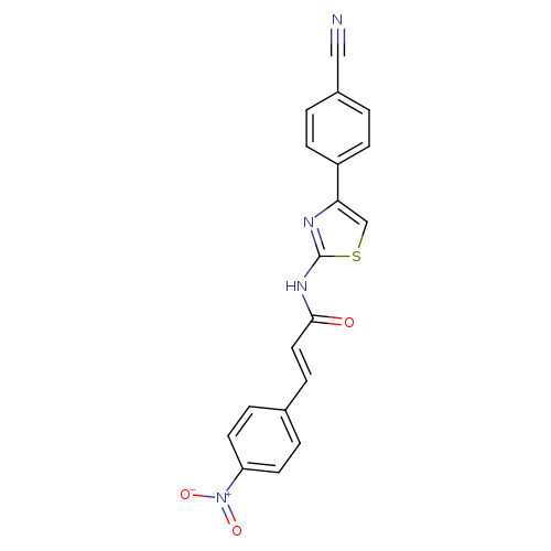 (2E)-N-[4-(4-cyanophenyl)-1,3-thiazol-2-yl]-3-(4-nitrophenyl)prop-2-enamide