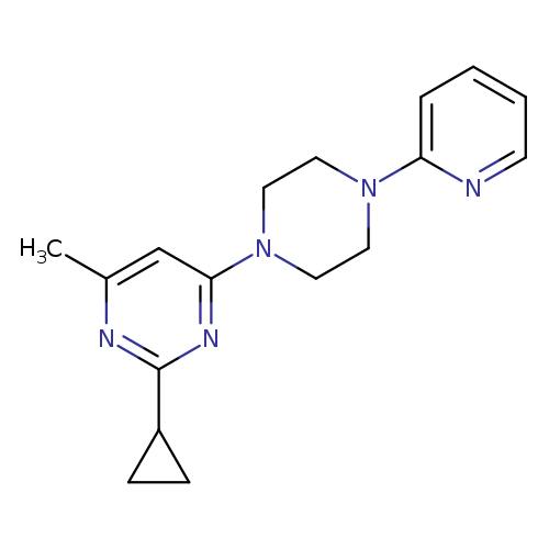 2-cyclopropyl-4-methyl-6-[4-(pyridin-2-yl)piperazin-1-yl]pyrimidine