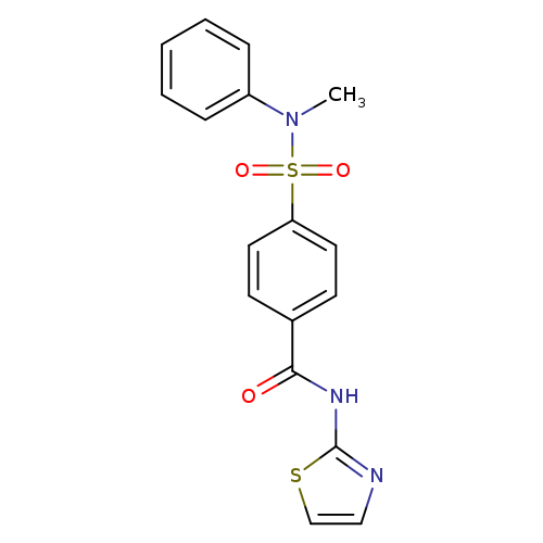 4-[methyl(phenyl)sulfamoyl]-N-(1,3-thiazol-2-yl)benzamide