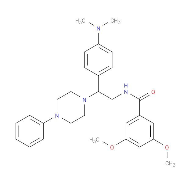 N-{2-[4-(dimethylamino)phenyl]-2-(4-phenylpiperazin-1-yl)ethyl}-3,5-dimethoxybenzamide