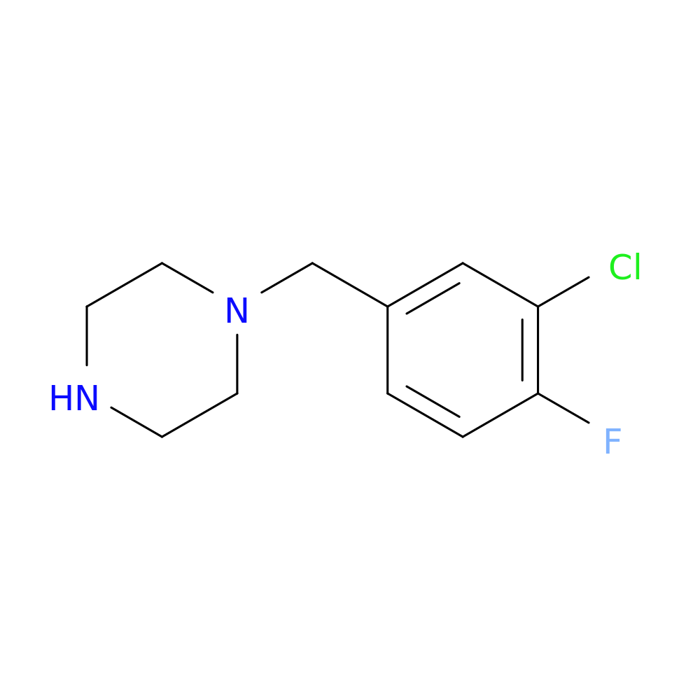 1-[(3-chloro-4-fluorophenyl)methyl]piperazine
