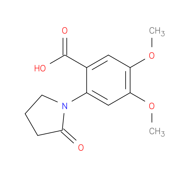 4,5-Dimethoxy-2-(2-oxopyrrolidin-1-yl)benzoic acid