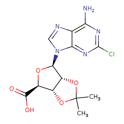 (3aS,4S,6R,6aR)-6-(6-Amino-2-chloro-9H-purin-9-yl)-2,2-dimethyltetrahydrofuro[3,4-d][1,3]dioxole-4-carboxylic acid