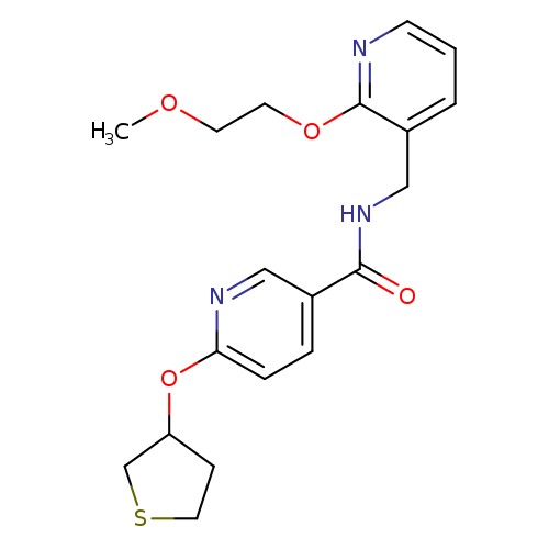 N-{[2-(2-methoxyethoxy)pyridin-3-yl]methyl}-6-(thiolan-3-yloxy)pyridine-3-carboxamide