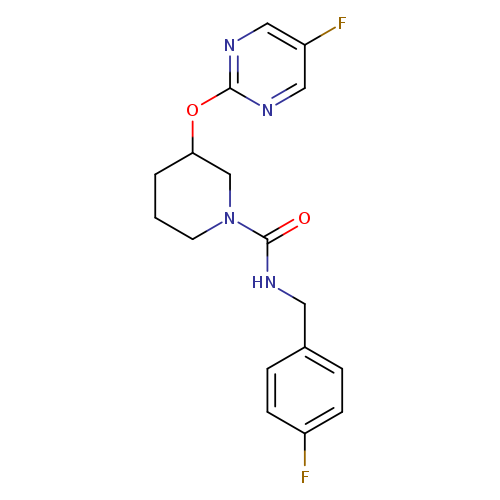 N-[(4-fluorophenyl)methyl]-3-[(5-fluoropyrimidin-2-yl)oxy]piperidine-1-carboxamide