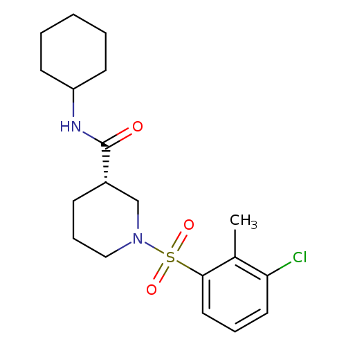 (3S)-1-(3-chloro-2-methylbenzenesulfonyl)-N-cyclohexylpiperidine-3-carboxamide