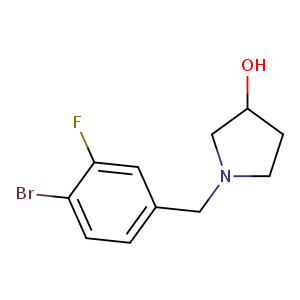 1-[(4-Bromo-3-fluorophenyl)methyl]pyrrolidin-3-ol