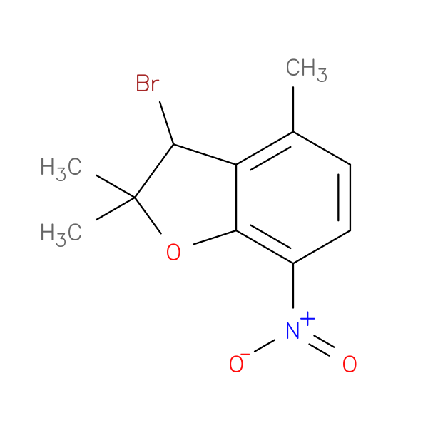 3-bromo-2,2,4-trimethyl-7-nitro-2,3-dihydro-1-benzofuran