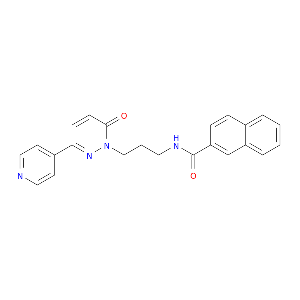 N-{3-[6-oxo-3-(pyridin-4-yl)-1,6-dihydropyridazin-1-yl]propyl}naphthalene-2-carboxamide