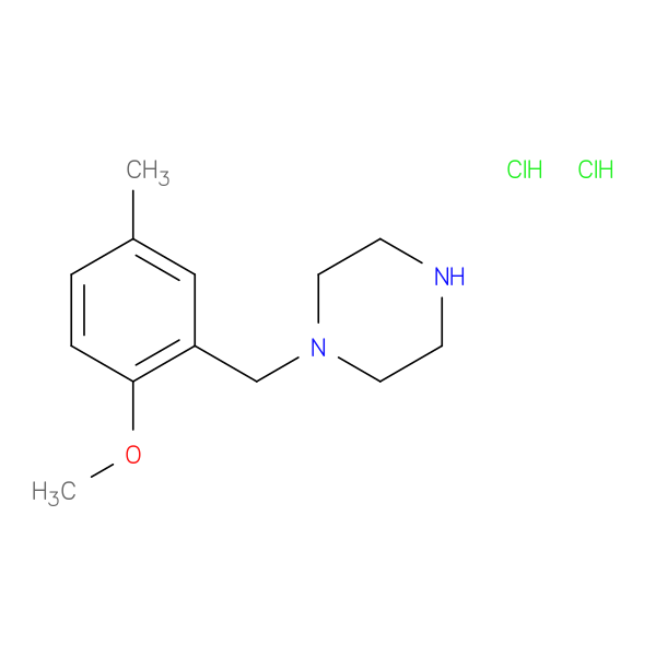 1-[(2-methoxy-5-methylphenyl)methyl]piperazine dihydrochloride