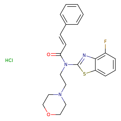 (2E)-N-(4-fluoro-1,3-benzothiazol-2-yl)-N-[2-(morpholin-4-yl)ethyl]-3-phenylprop-2-enamide hydrochloride