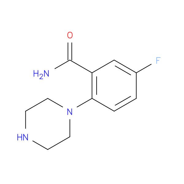 5-fluoro-2-(piperazin-1-yl)benzamide