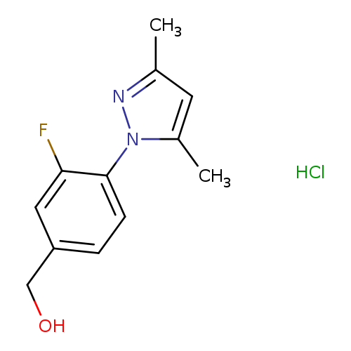 [4-(3,5-dimethyl-1H-pyrazol-1-yl)-3-fluorophenyl]methanolhydrochloride