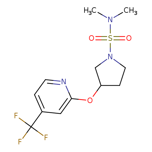 N,N-dimethyl-3-{[4-(trifluoromethyl)pyridin-2-yl]oxy}pyrrolidine-1-sulfonamide