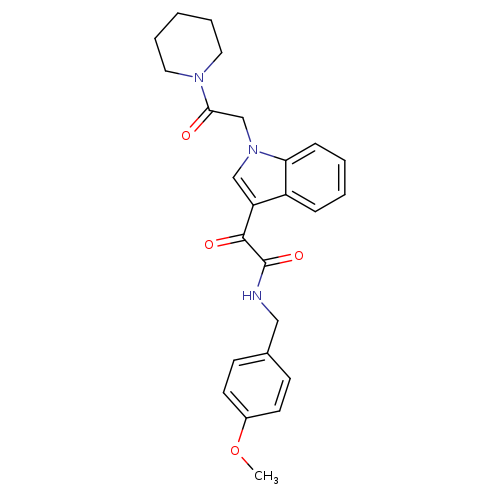 N-[(4-methoxyphenyl)methyl]-2-oxo-2-{1-[2-oxo-2-(piperidin-1-yl)ethyl]-1H-indol-3-yl}acetamide