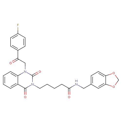 N-[(2H-1,3-benzodioxol-5-yl)methyl]-5-{1-[2-(4-fluorophenyl)-2-oxoethyl]-2,4-dioxo-1,2,3,4-tetrahydroquinazolin-3-yl}pentanamide