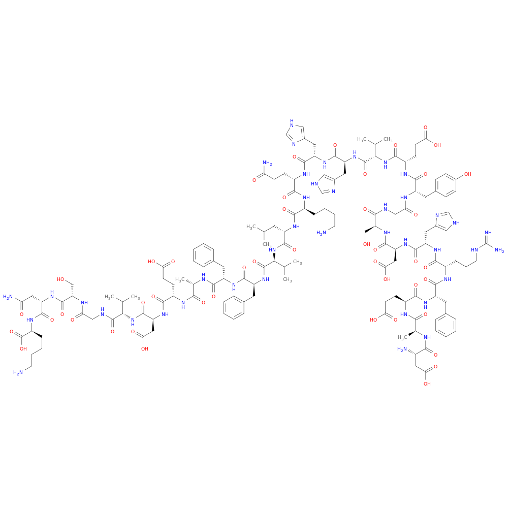 H-ASP-ALA-GLU-PHE-ARG-HIS-ASP-SER-GLY-TYR-GLU-VAL-HIS-HIS-GLN-LYS-LEU-VAL-PHE-PHE-ALA-GLU-ASP-VAL-GLY-SER-ASN-LYS-OH