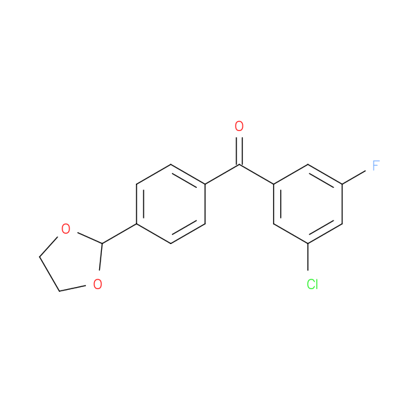 3-Chloro-4'-(1,3-dioxolan-2-yl)-5-fluorobenzophenone