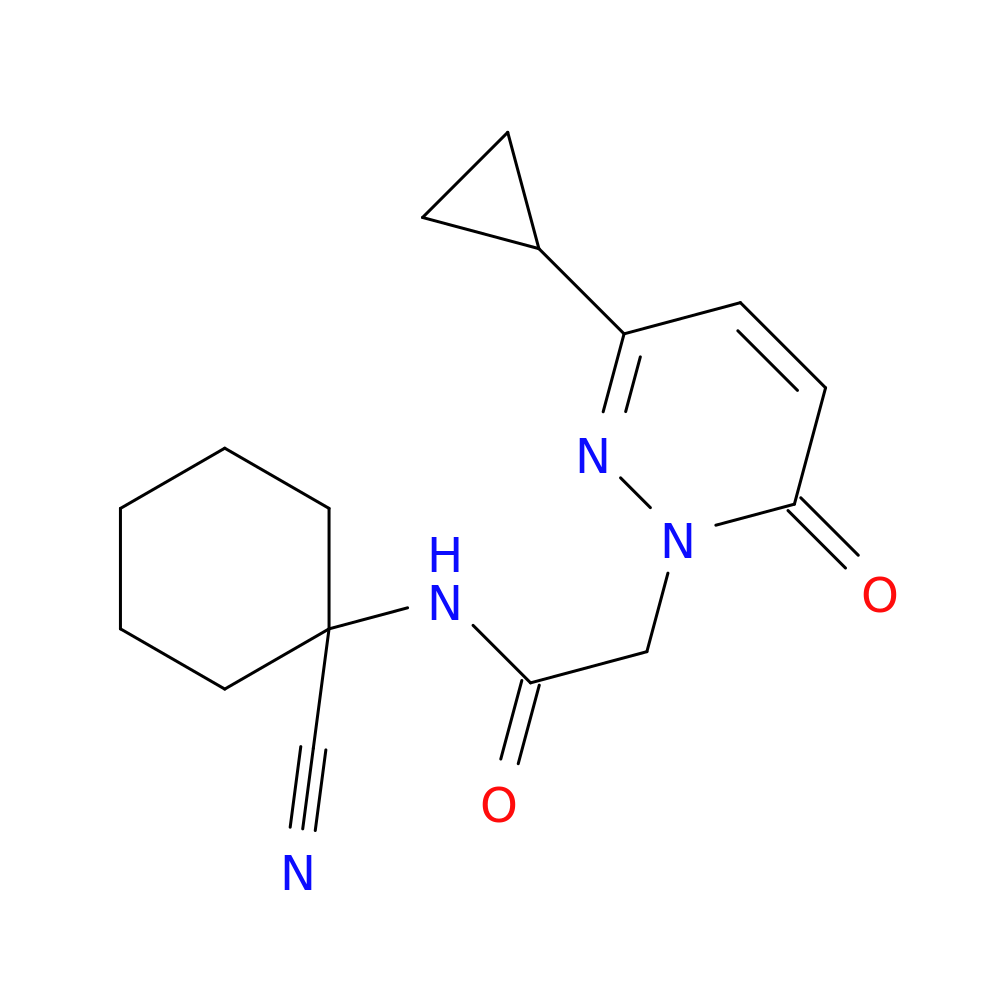 N-(1-cyanocyclohexyl)-2-(3-cyclopropyl-6-oxo-1,6-dihydropyridazin-1-yl)acetamide