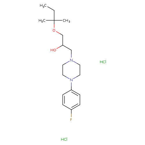 1-[4-(4-fluorophenyl)piperazin-1-yl]-3-[(2-methylbutan-2-yl)oxy]propan-2-ol dihydrochloride