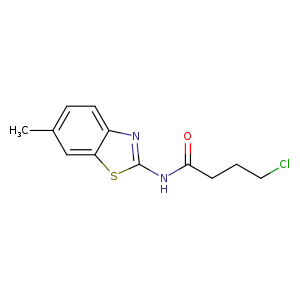 4-chloro-N-(6-methyl-1,3-benzothiazol-2-yl)butanamide
