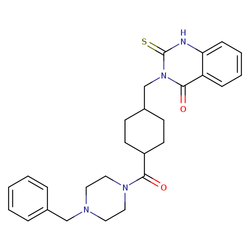 3-{[4-(4-benzylpiperazine-1-carbonyl)cyclohexyl]methyl}-2-sulfanylidene-1,2,3,4-tetrahydroquinazolin-4-one